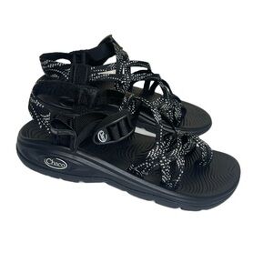 chaco black z volvx2 sandal